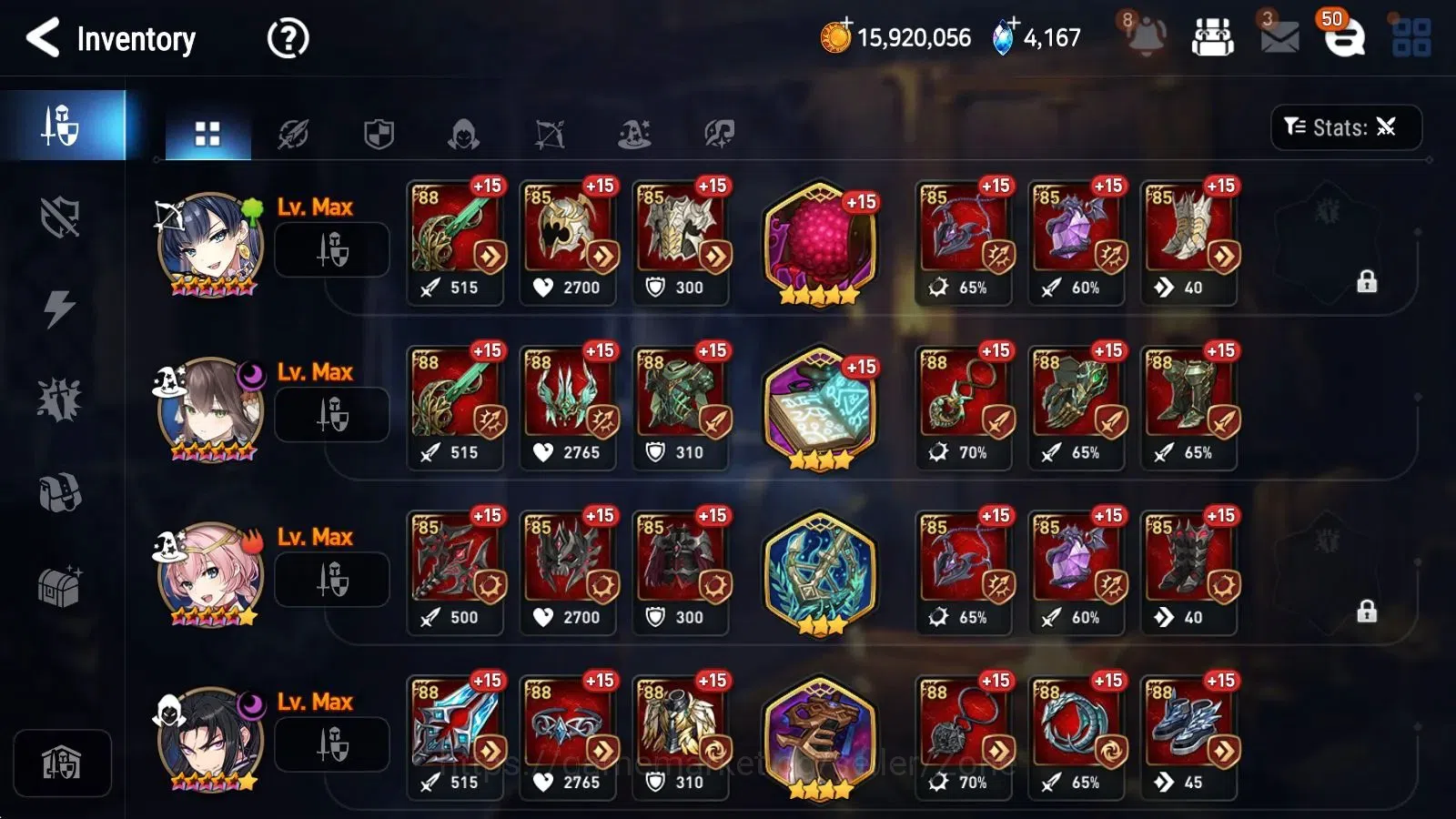 Epic Seven Accounts Starter Global unver|7ML starter fresh (SDDiene,ATywin, RoL, DPAria, FCecilia, Etc.)|PoH ON|560 MM, 30 11