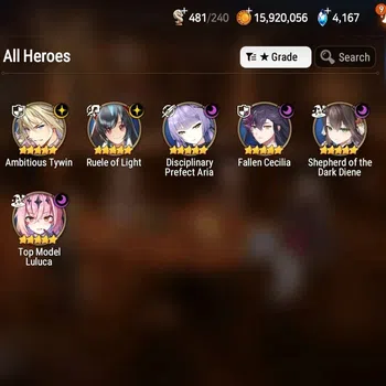 Epic Seven Accounts Starter Global unver|7ML starter fresh (SDDiene,ATywin, RoL, DPAria, FCecilia, Etc.)|PoH ON|560 MM, 30