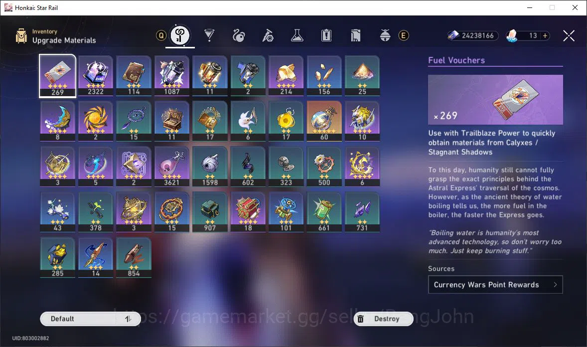 Honkai Star Rail Accounts [ASIA] TL 68 | 15 Limit | Hysilens | Cerydra | Dr. image 10