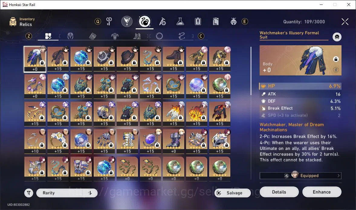 Honkai Star Rail Accounts [ASIA] TL 68 | 15 Limit | Hysilens | Cerydra | Dr. image 8