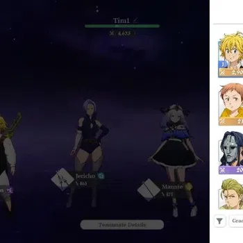 The Seven Deadly Sins: Origin Accounts SEA |Lv 15| 6 SSR |Meliodas P1, King P1, Diane, Mannie, Jericho, Guila|26 Pick Up