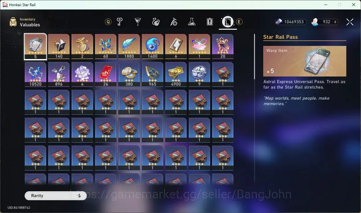 Honkai Star Rail Accounts Asia | TL68 |Phainon+Sign|Cyrene+Sign|Sparxie+Sign image 12