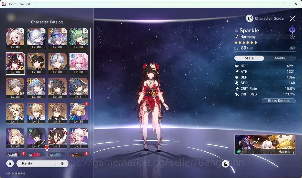 Honkai Star Rail Accounts Asia | TL68 |Phainon+Sign|Cyrene+Sign|Sparxie+Sign image 3