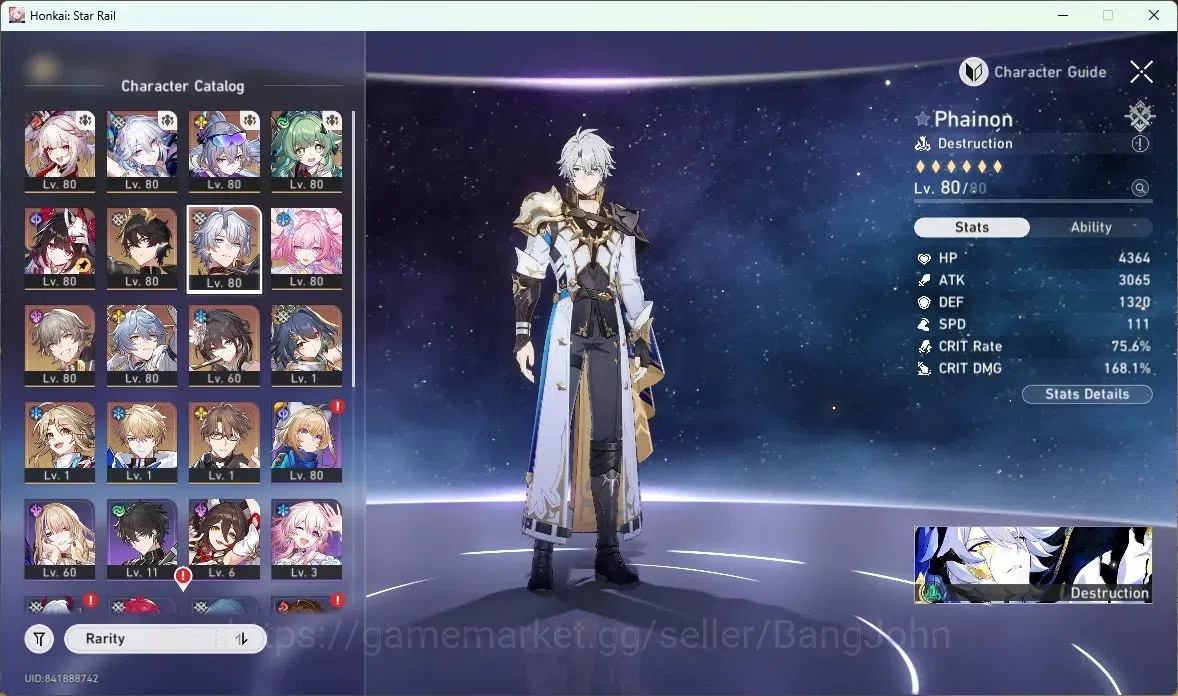 Honkai Star Rail Accounts Asia | TL68 |Phainon+Sign|Cyrene+Sign|Sparxie+Sign image 5