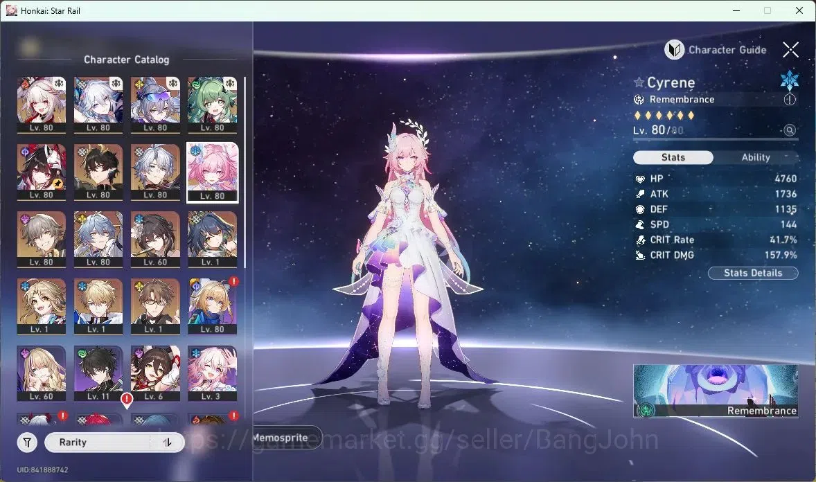 Honkai Star Rail Accounts Asia | TL68 |Phainon+Sign|Cyrene+Sign|Sparxie+Sign image 6