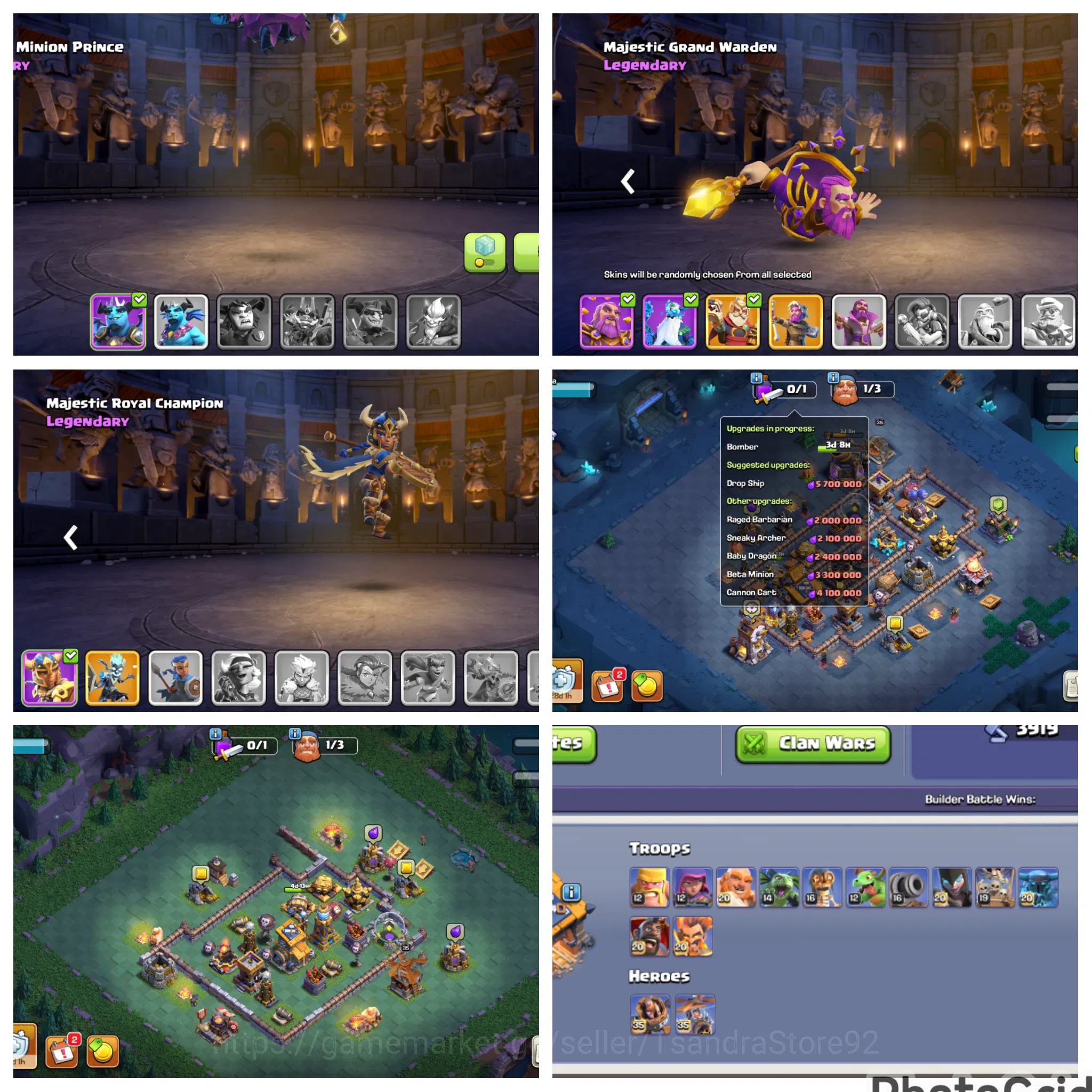 Clash of Clans Accounts FLASH SALE EPIC 10 MAX|TH 18 LVL 237 DEFENSE MAX E image 2