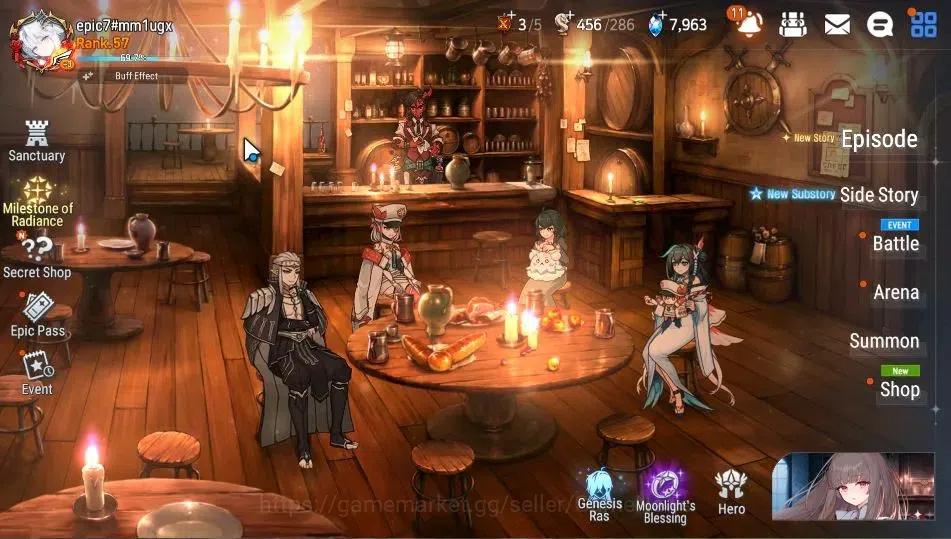 Epic Seven Accounts Starter GLOBAL|UnVerif|New Era|10 ML(Salome,BArunka,LOTScales,DB 1