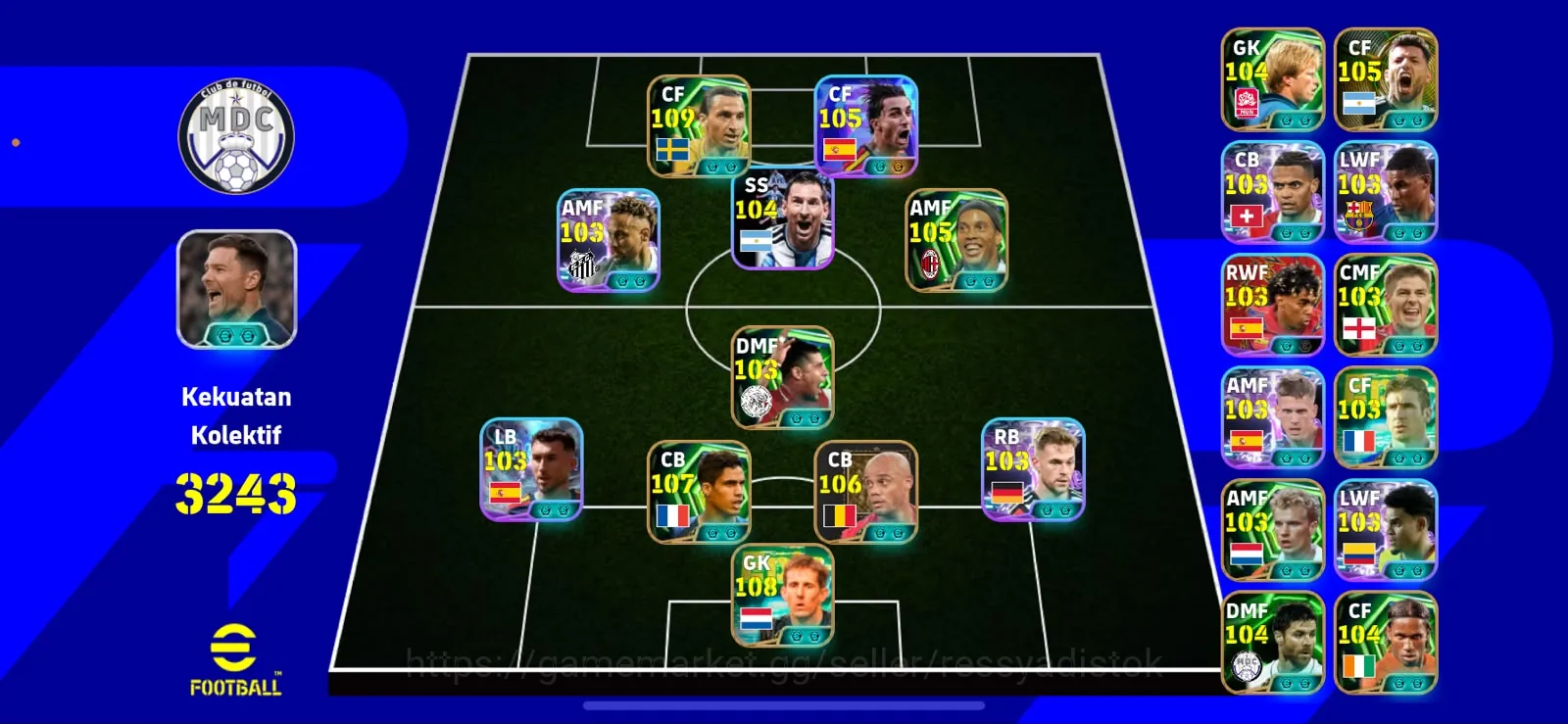 eFootball Accounts Legends & Iconic Players COLECTIVE 3243+ | LEGEND COMPANY x VARANE x FERRAND TORES WCP2026 x ZLATAN 1