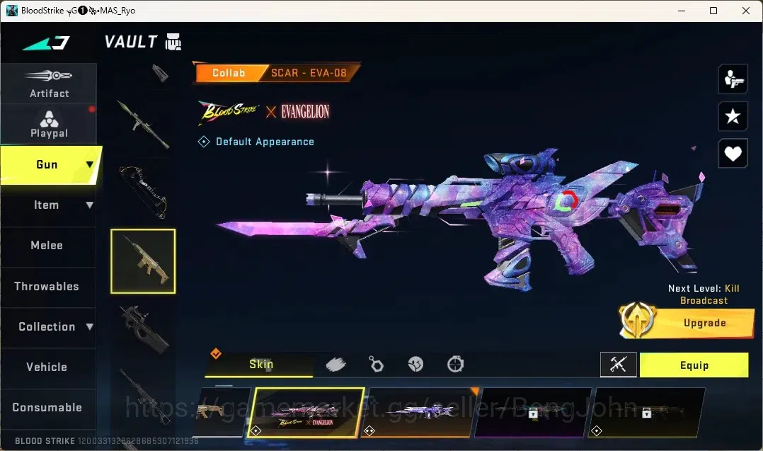 Blood Strike Accounts Collab Skin ASIA | 1 EVO:Fal|1 Eternal Guns| 7 Collabs Guns | 10 Ultra Guns |4Collab Striker|7 Ultra 10
