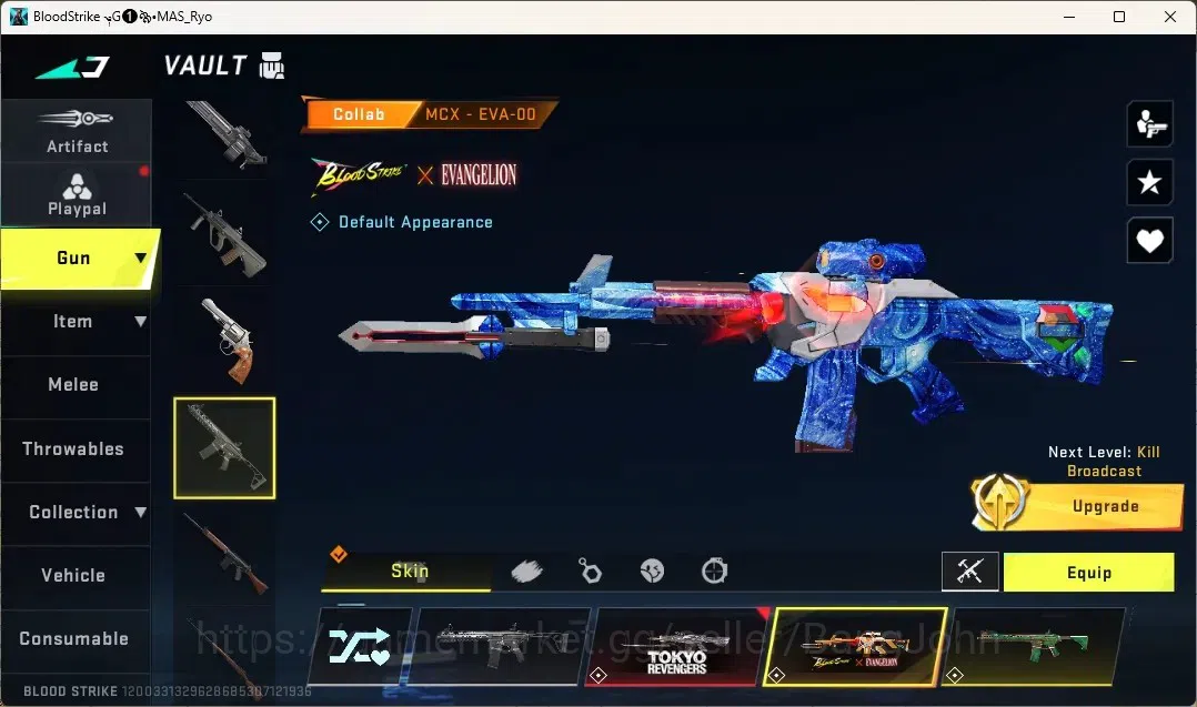 Blood Strike Accounts Collab Skin ASIA | 1 EVO:Fal|1 Eternal Guns| 7 Collabs Guns | 10 Ultra Guns |4Collab Striker|7 Ultra 13