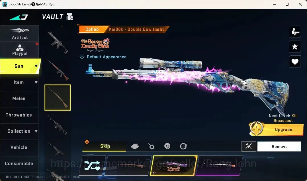 Blood Strike Accounts Collab Skin ASIA | 1 EVO:Fal|1 Eternal Guns| 7 Collabs Guns | 10 Ultra Guns |4Collab Striker|7 Ultra 15