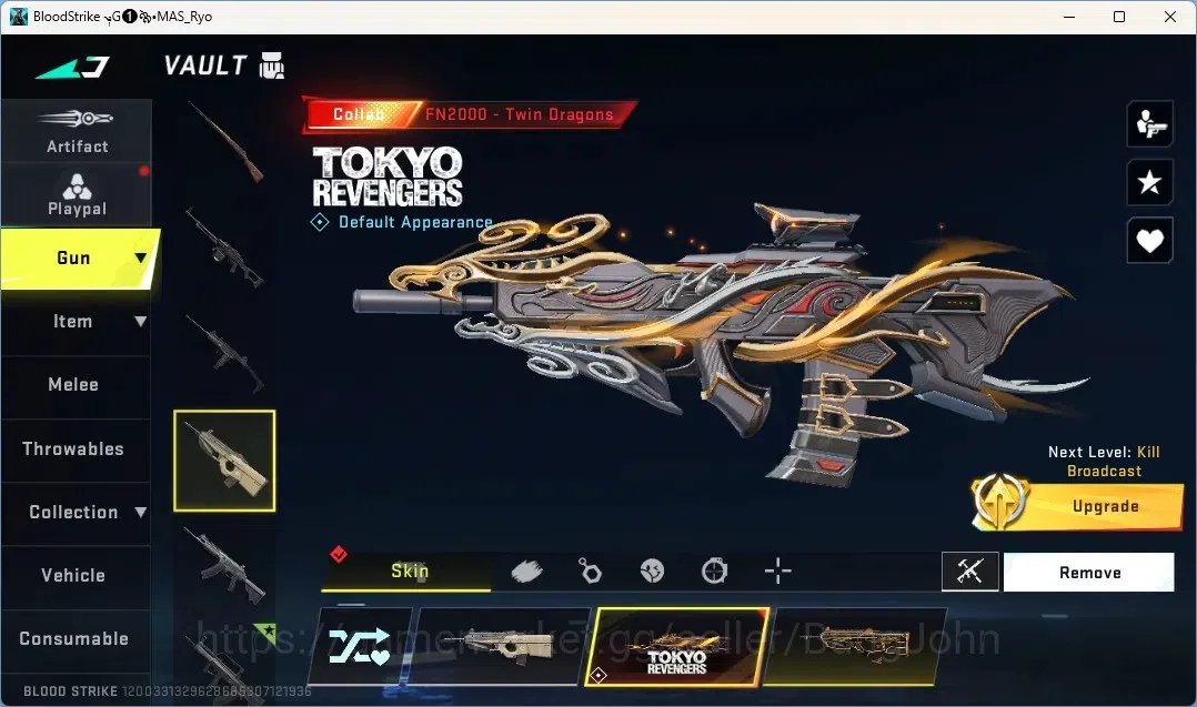 Blood Strike Accounts Collab Skin ASIA | 1 EVO:Fal|1 Eternal Guns| 7 Collabs Guns | 10 Ultra Guns |4Collab Striker|7 Ultra 16