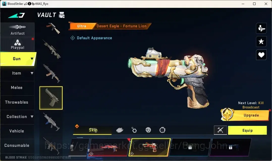 Blood Strike Accounts Collab Skin ASIA | 1 EVO:Fal|1 Eternal Guns| 7 Collabs Guns | 10 Ultra Guns |4Collab Striker|7 Ultra 7