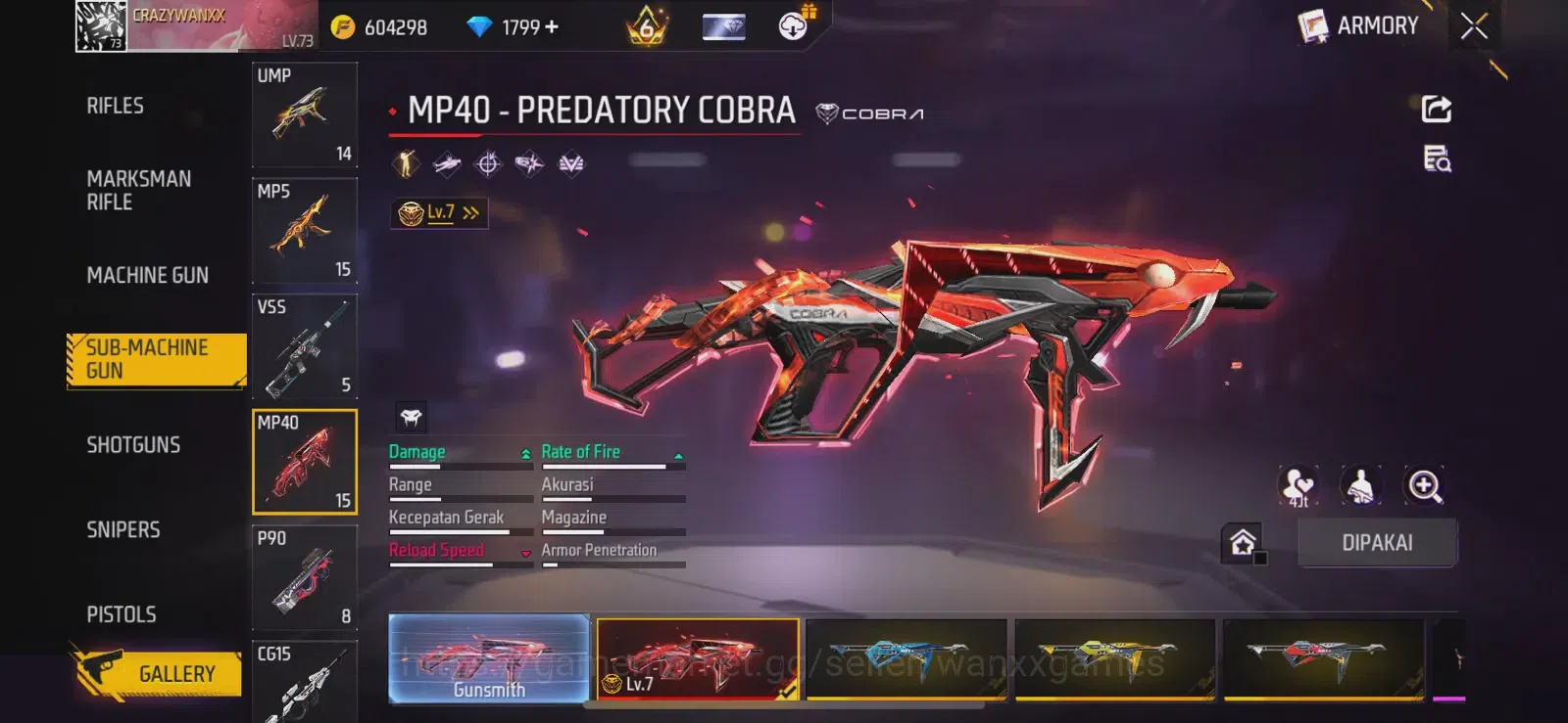 Free Fire Accounts Indonesia | LEVEL AKUN 73, ARTIFAK 5, MAKS 3, FASHION 722, S1, EMOTE LAMA 93, ANIMASI 6, TAS 162, SENJATA 16