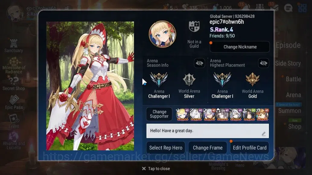 Epic Seven Accounts GLOBAL Unverif|19ML(NOTOS,LOTScales,Salome,GenRas, image 2