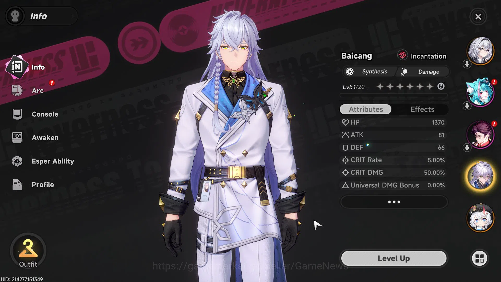 Neverness to Everness Accounts GLOBAL EU |HL 3| 1 SSR Limited Nanally | 4 SR [Min image 6