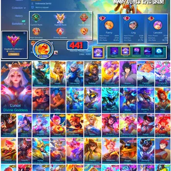 Mobile Legends: Bang Bang Collector #3899 | 441 Skins | Legend Lunox | Collector Ling, image 1