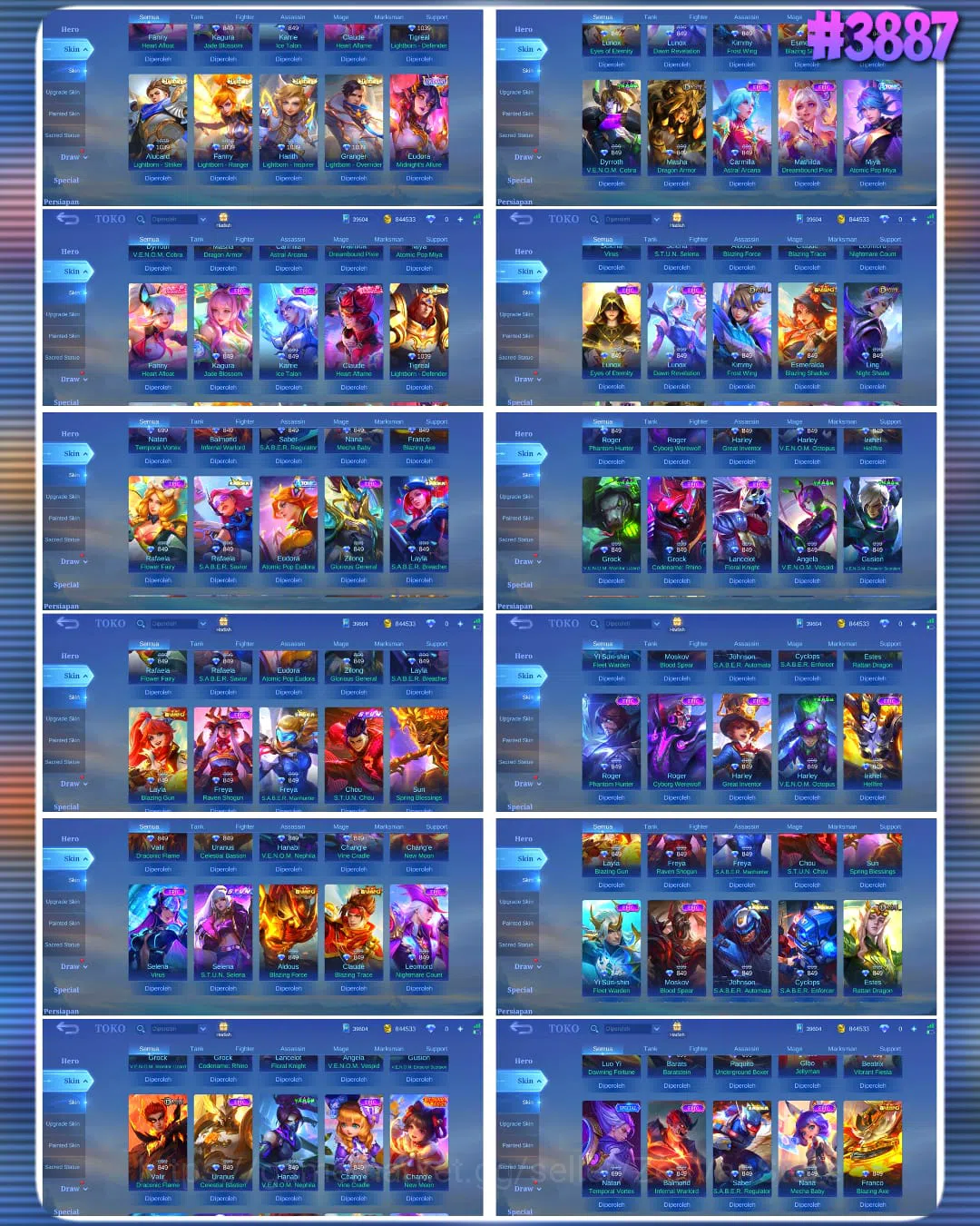 Mobile Legends: Bang Bang Accounts #3899 | 441 Skins | Legend Lunox | Collector Ling, image 2