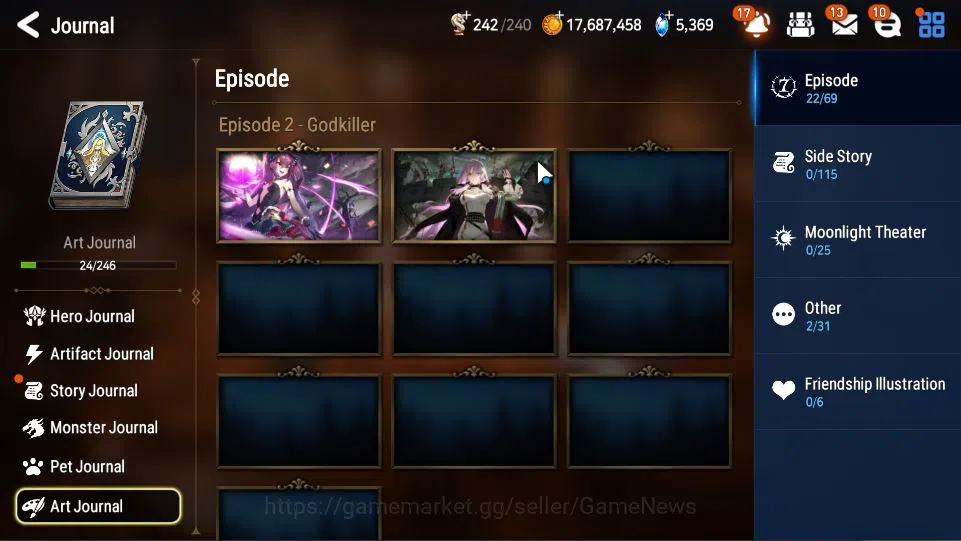 Epic Seven Accounts GLOBAL UNVERIF|New Era|6 ML(BArunka,SP Politis,SC image 16