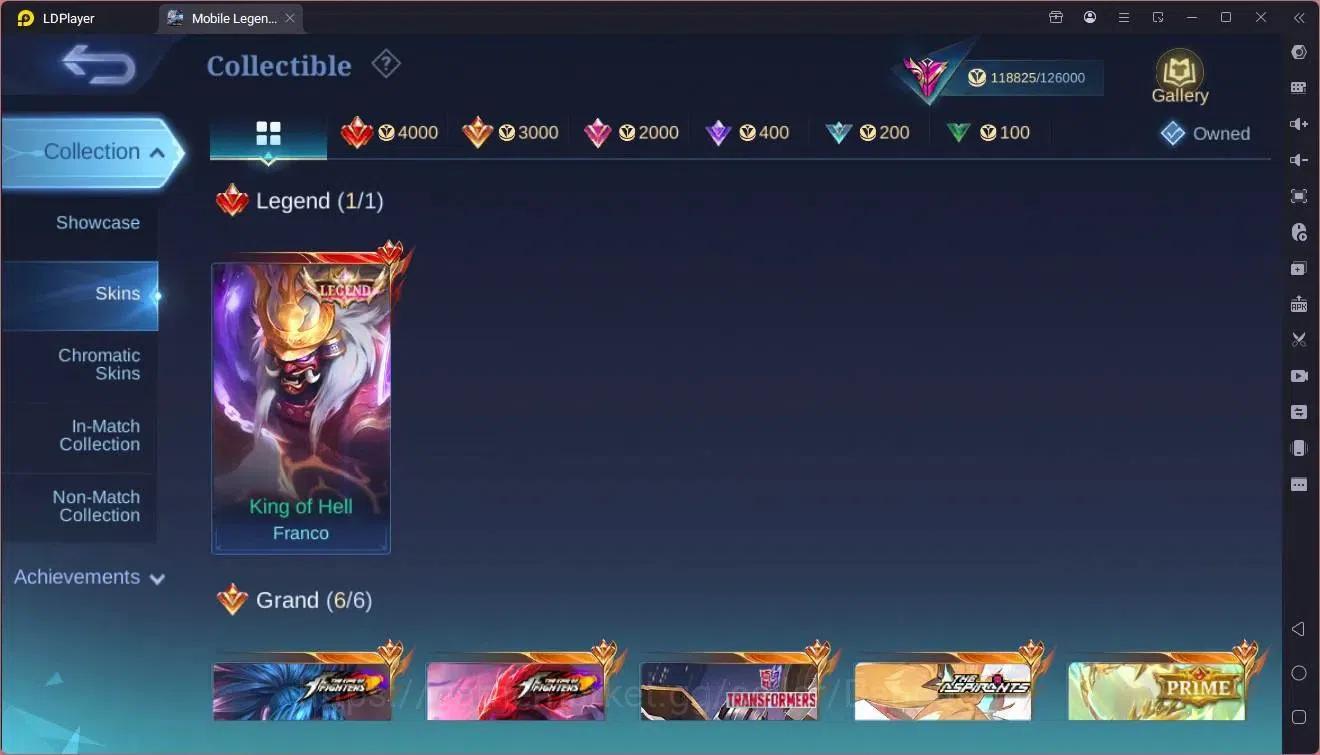 Mobile Legends: Bang Bang Accounts Global|Hero 133|Skin 425|Exalted|Legend Franco|KOF image 7