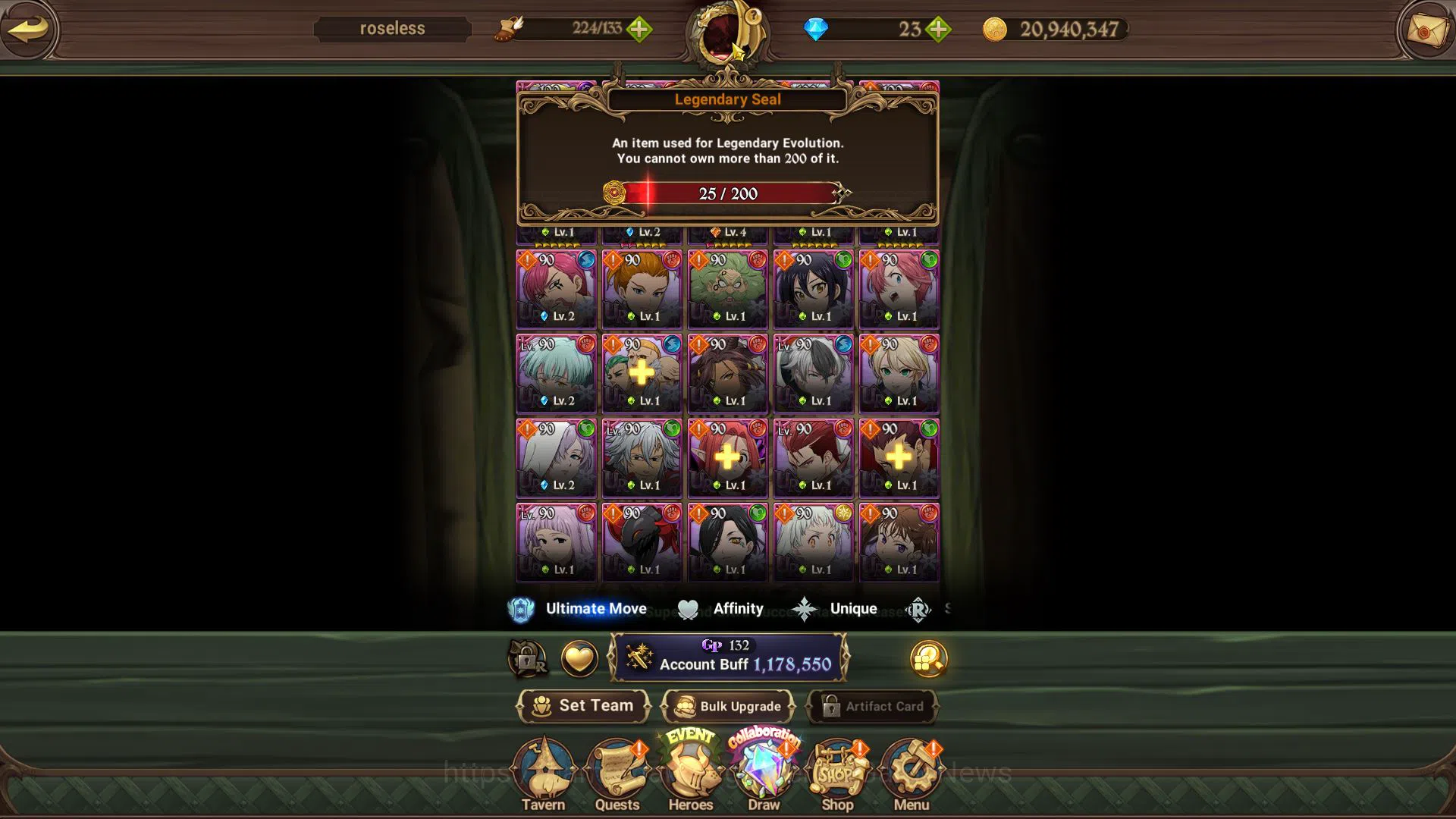 The Seven Deadly Sins: Grand Cross Accounts Midgame Asia|1,1M CC|Starter Ch3|5 UR+Collab Fire 5
