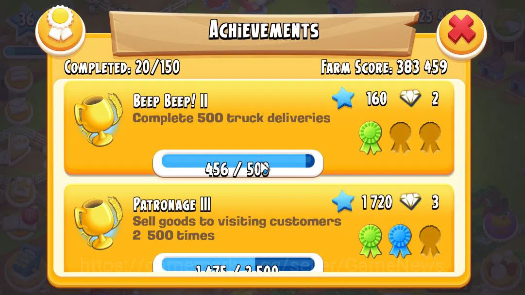 Hay Day Accounts Level 36 | Barn Storage 1350 + Silo Storage 500| 125k Coins, 9 Dm |CN ON|Log Supercell ID|Take Email|Check 1