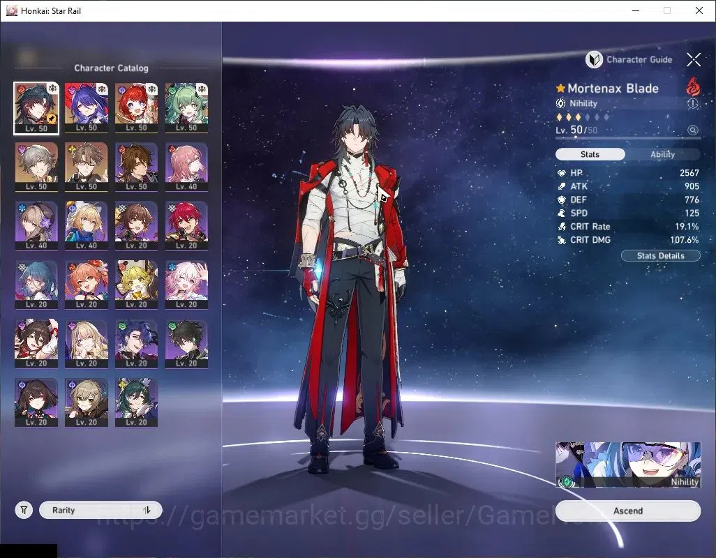 Honkai Star Rail Accounts Asia|TL 40|4 Limited| Mortenax Blade,Acheron Tribb image 4
