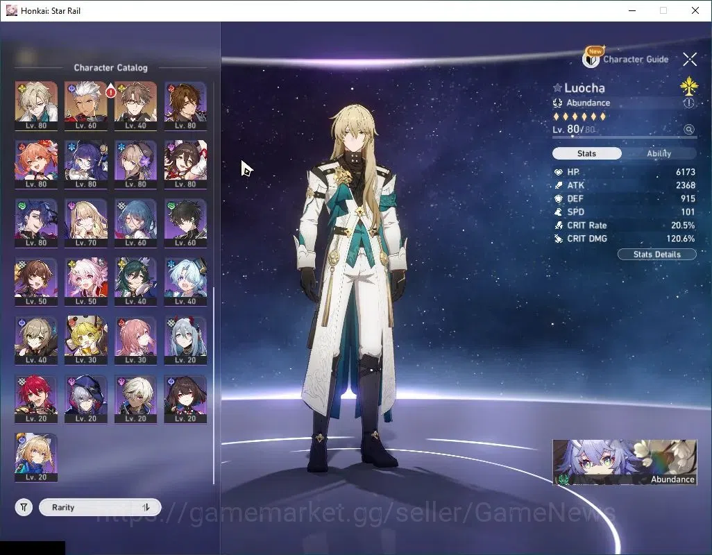 Honkai Star Rail Accounts End Game Asia|TL 70|23 Limited|[Acheron,Black Swan]+Sign,Sunday E1,Ruan Mei E1,Loucha 5