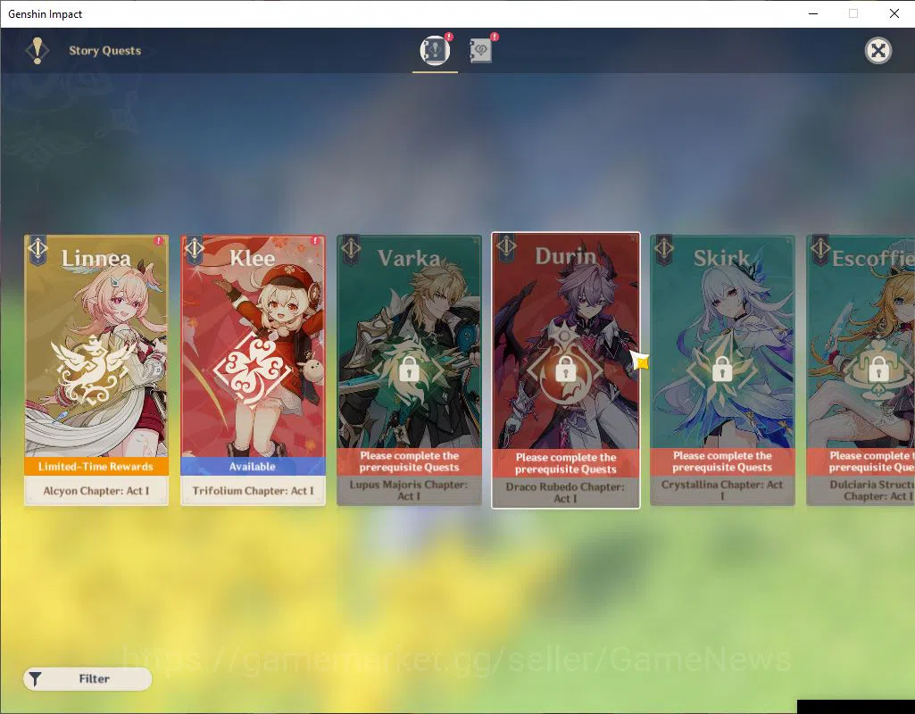 Genshin Impact Accounts ASIA|AR 38|2 Limited+25(*4Character)|Columbina,Ski image 4