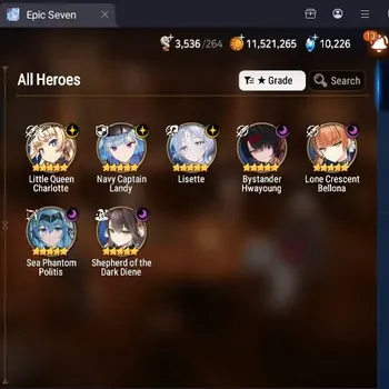 Epic Seven Accounts Limited Hero Global Unverif|6 ML(LQC,NCLandy,B.Hwayoung,LC.Bellona,SPPolitia,Etc.)|PoH+Bless ON|SS