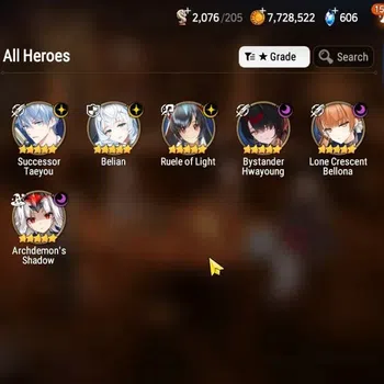 Epic Seven Accounts Limited Hero Global|UnVerif|NewEra|6 ML(Belian,LC Bellona,Ruele oL Etc) Estelle,Fumyr,Belian,Setsuka