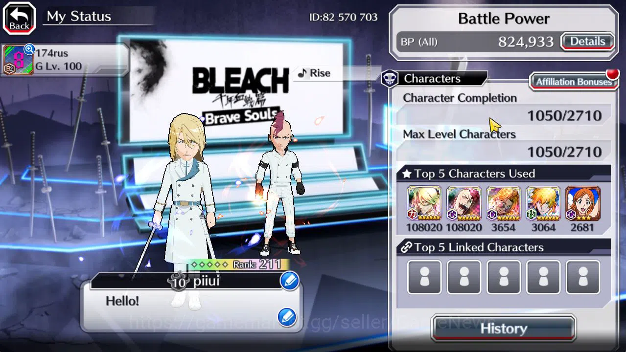 Bleach: Brave Souls Accounts [GLOBAL]50K Orbs|TYBW26(Bazz-B,Jugram,Uryu),Rukia  image 3