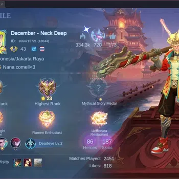 Mobile Legends: Bang Bang Accounts Collector Global |Hero 86|Skin 187|Expert|KOF Karina|M7 Granger|9th Fanny|Spongebob