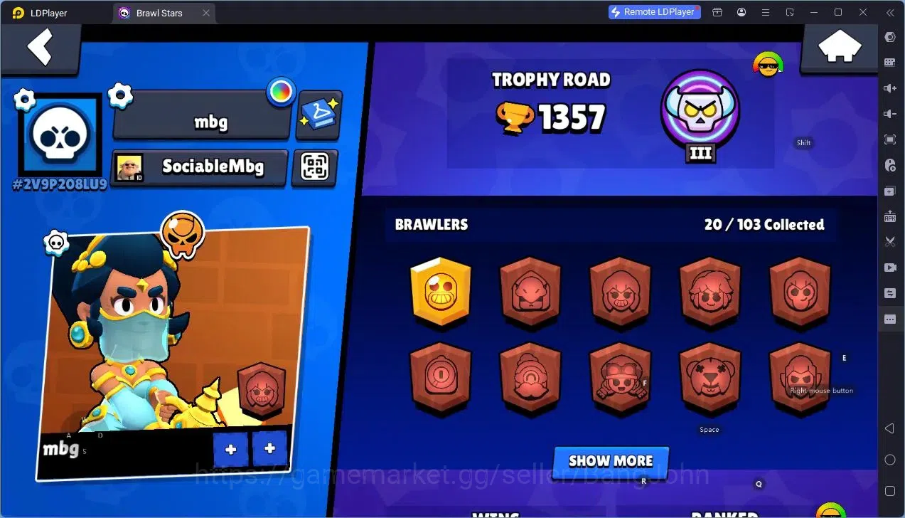 Brawl Stars Accounts Android | 1357 Thropy|20 Brawler|3 Max Lv(Shelly,E image 2