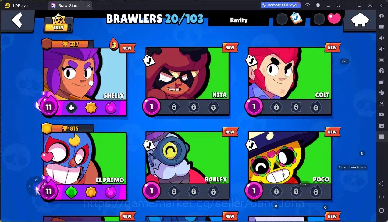 Brawl Stars Accounts Android | 1357 Thropy|20 Brawler|3 Max Lv(Shelly,E image 5
