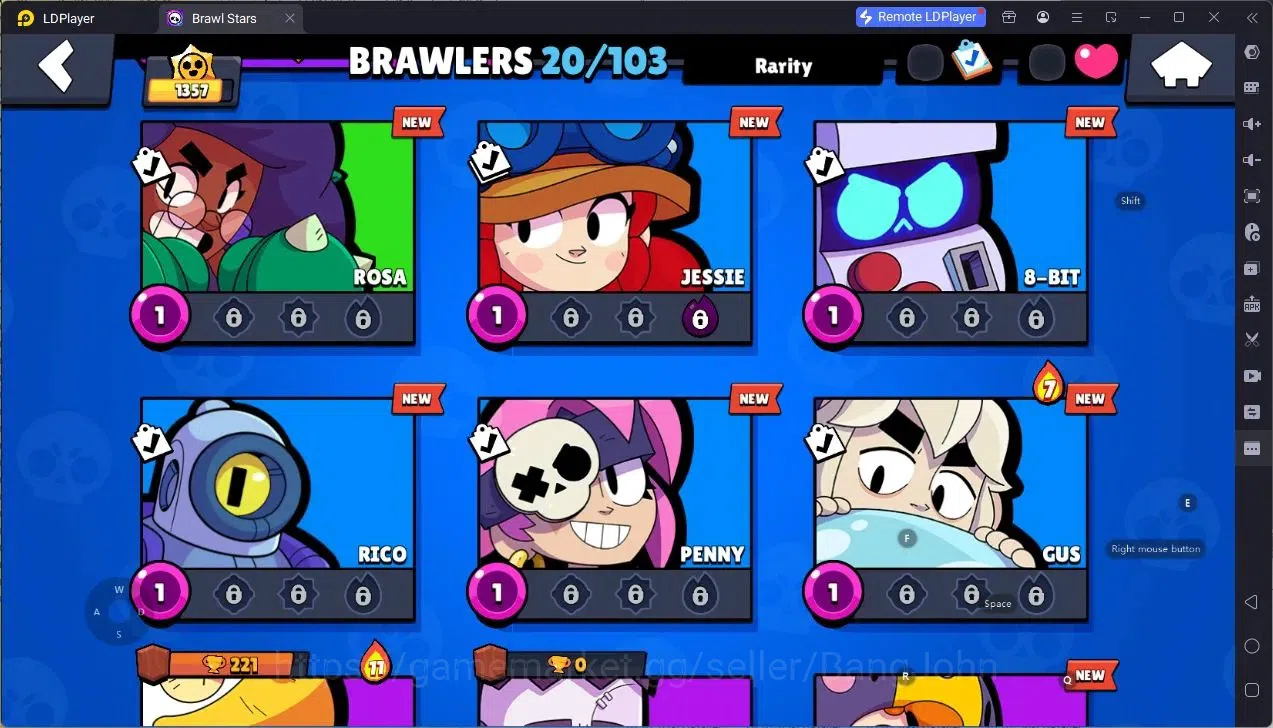 Brawl Stars Accounts Android | 1357 Thropy|20 Brawler|3 Max Lv(Shelly,E image 6