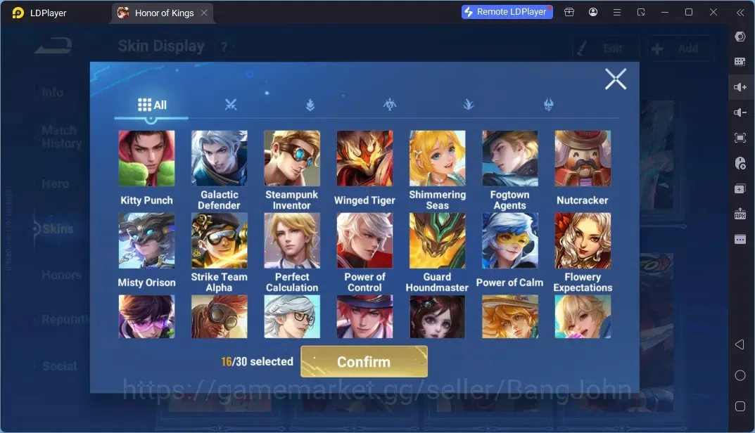 Honor of Kings Accounts Rare Skin Global | 111H 109S |PRECIOUS Detective Conan Marco Polo,Limited DiaoChan,Legend 7