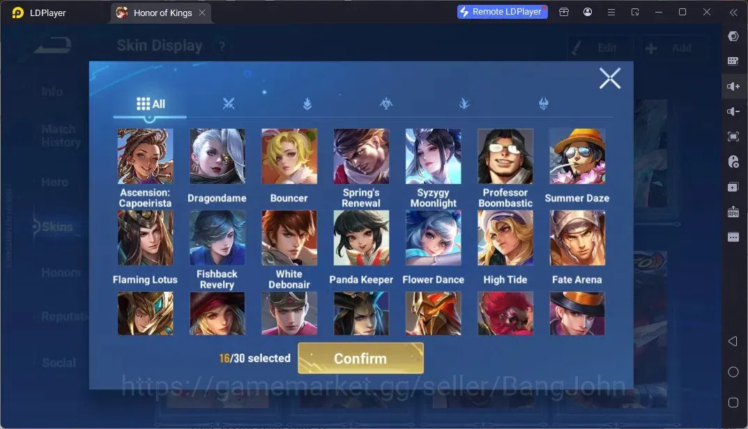 Honor of Kings Accounts Rare Skin Global | 111H 109S |PRECIOUS Detective Conan Marco Polo,Limited DiaoChan,Legend 8