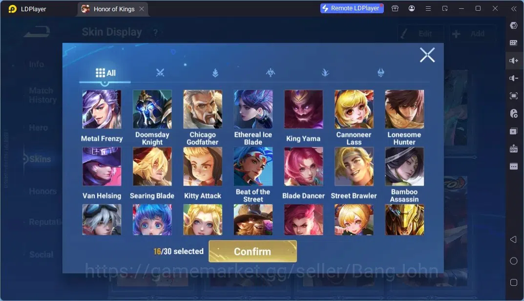Honor of Kings Accounts Rare Skin Global | 111H 109S |PRECIOUS Detective Conan Marco Polo,Limited DiaoChan,Legend 9