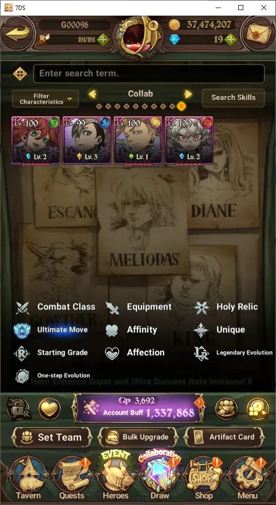 The Seven Deadly Sins: Grand Cross Accounts Endgame Global|1,337,868 Power | Collab: Rimuru, Milim, Shuna 13