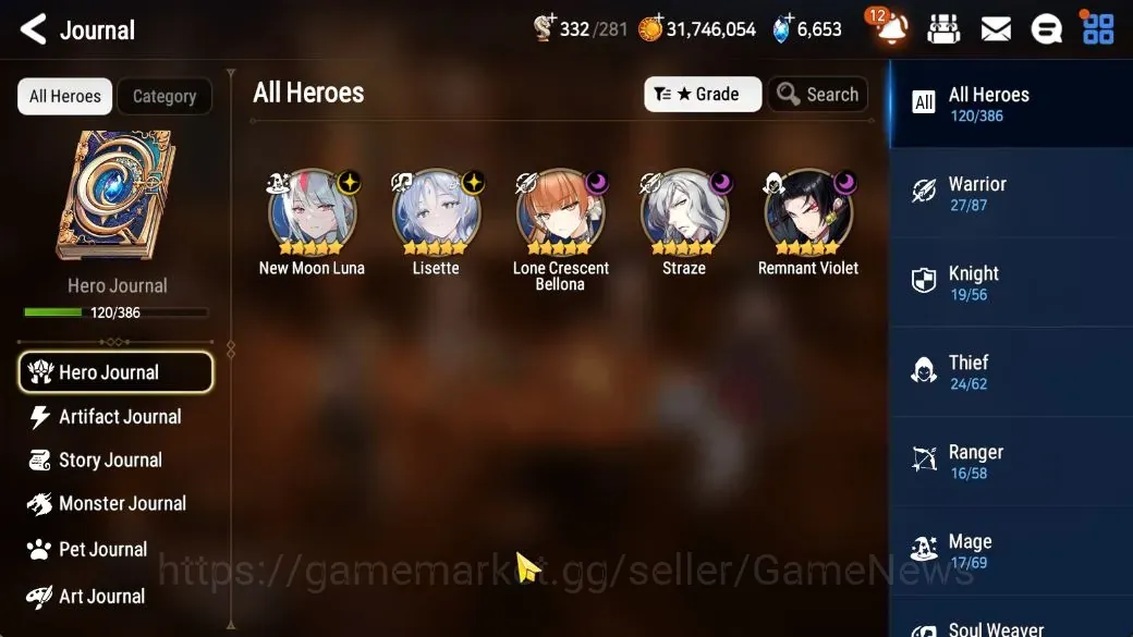 Epic Seven Accounts High-End GLOBAL UnVerif|NewEra| 5 ML (Lisette,New Moon Luna,LC Bellona,etc)+UP Politis,Estelle,Etc|131K 1