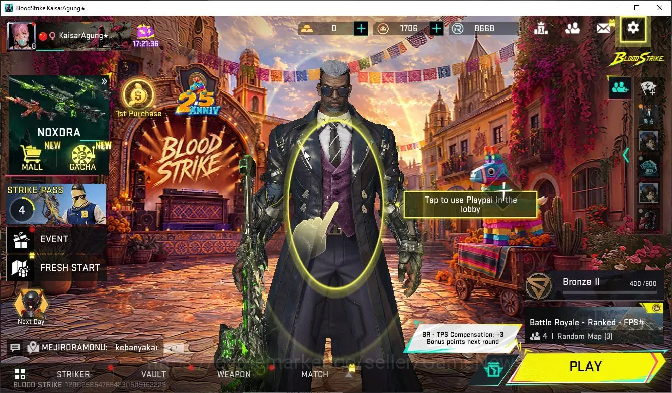 Blood Strike Accounts Collab Skin Asia|Eternal M82 - Noxdra Lv2+Collab M4A1 Battle of Faith|2 Ultra 1