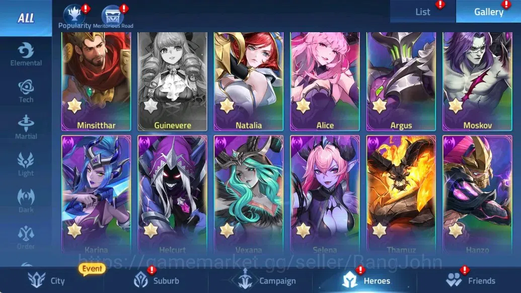Mobile Legends: Adventure Accounts Global|LV 89|10041k Power |VIP 7|Camp 47-36 |Hero  image 13