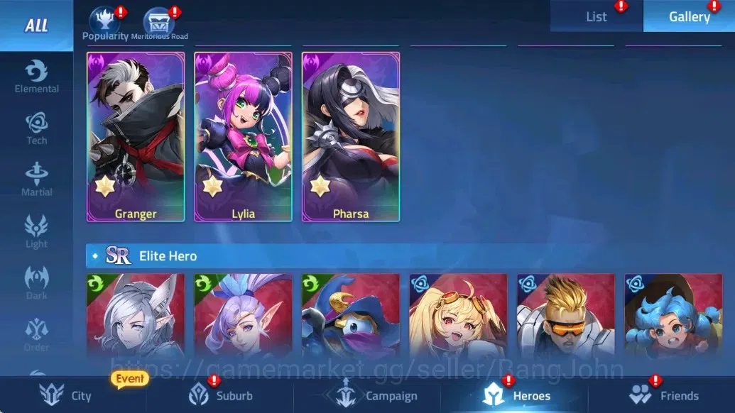 Mobile Legends: Adventure Accounts Global|LV 89|10041k Power |VIP 7|Camp 47-36 |Hero  image 14