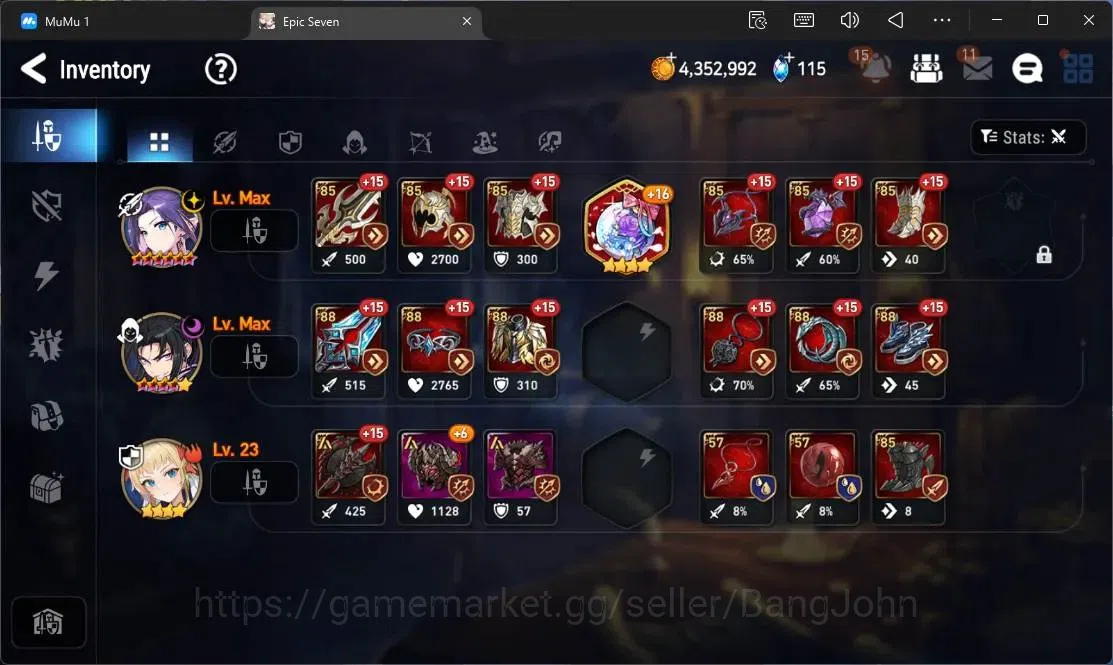 Epic Seven Accounts ASIA Unverif | Starter |3 ML (B Arunka,A Vildred,E image 14