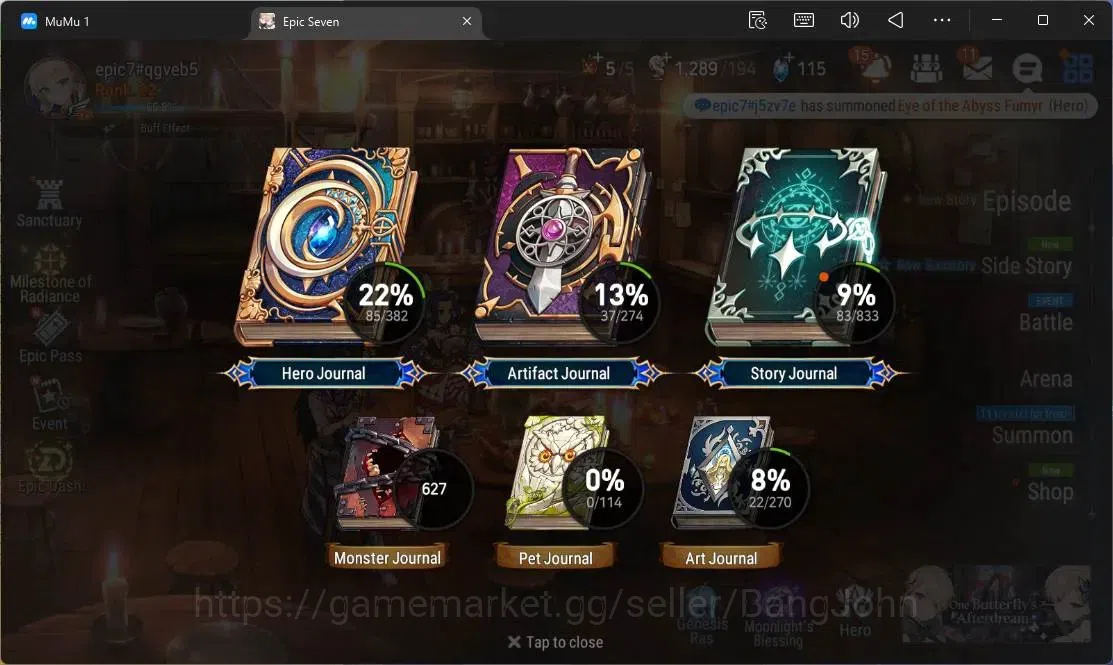 Epic Seven Accounts ASIA Unverif | Starter |3 ML (B Arunka,A Vildred,E image 3