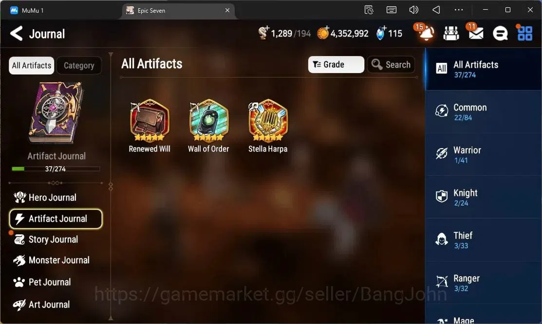 Epic Seven Accounts ASIA Unverif | Starter |3 ML (B Arunka,A Vildred,E image 6