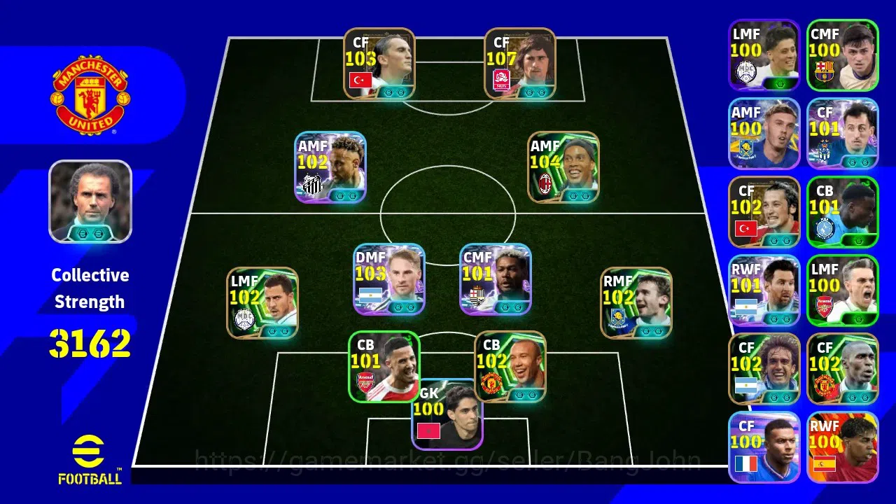 eFootball Accounts Android|PW 3162 Maxed 107 CF Gerd Muller, 104 AMF  image 7
