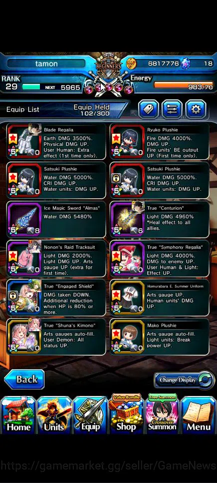 Grand Summoners Accounts Global|Rank 29|11 Ascend+2 TW|[Shuna,Jakuzure]+TW, image 5