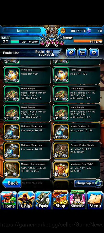 Grand Summoners Accounts Global|Rank 29|11 Ascend+2 TW|[Shuna,Jakuzure]+TW, image 6